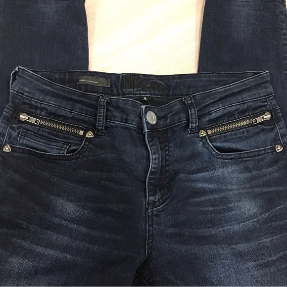 Kut from the Kloth Dark Blue Emma Zip Ankle Skinny Jeans - Picture 7 of 14